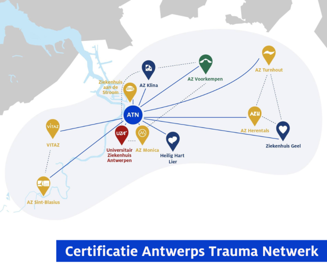 AZ Turnhout maakt deel uit van het Antwerps Trauma Netwerk
